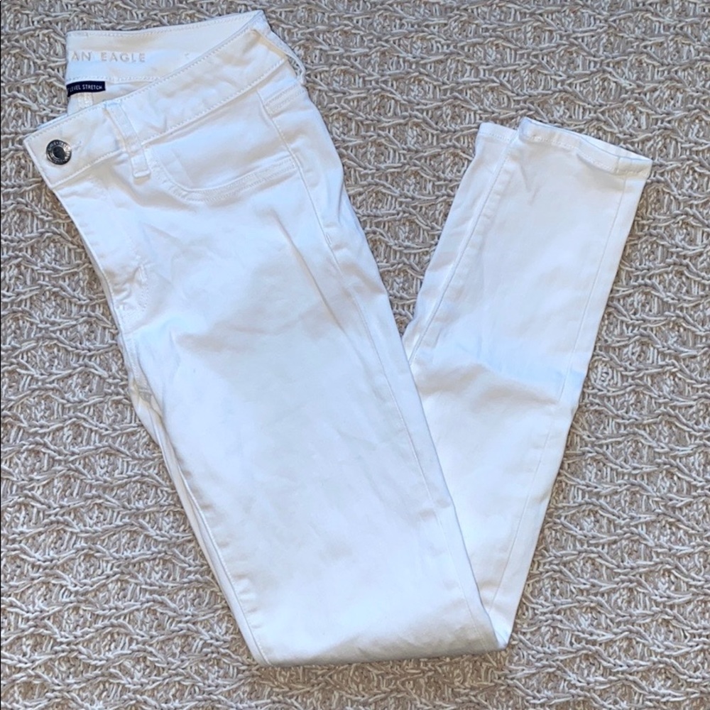 American Eagle White Skinny Jeans